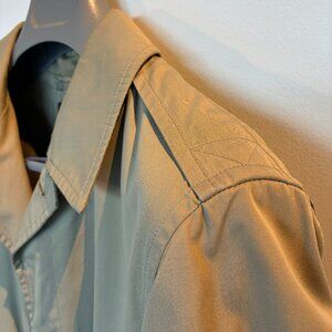 PRADA men's khaki cotton/silk blend raincoat European size 50 (L)